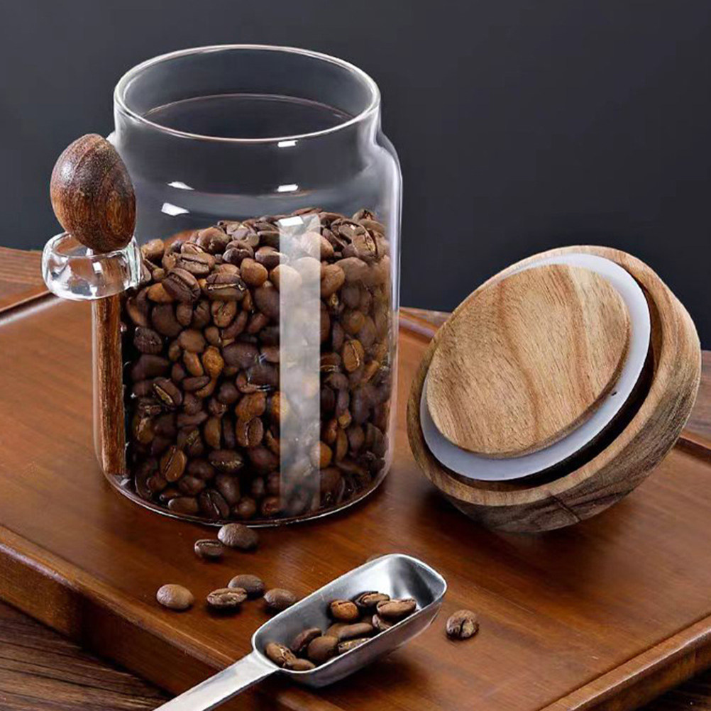Coffee Tea Holders - 유리 커피 원두 보관 용기 밀폐
