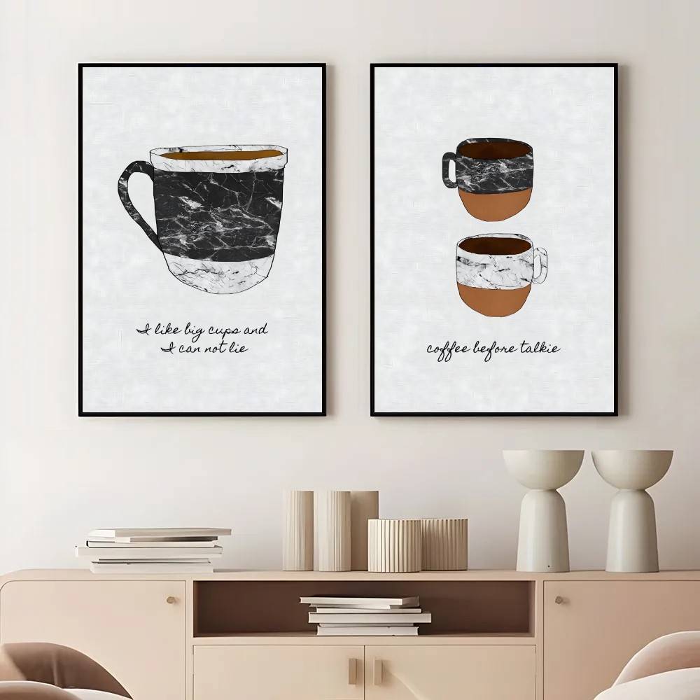 커피 차 주방용품 포스터 찻주전자 커피잔 토스터 프린트 - Wallpaper Coffee And Tea 리뷰 및 가격