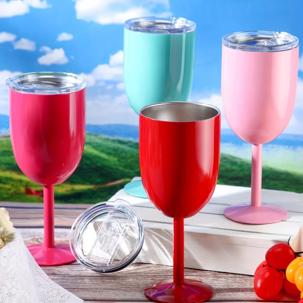 뚜껑이 있는 이중 벽 레드 와인 컵, 스테인레스 스틸  - Double Wall Mug 리뷰 및 가격