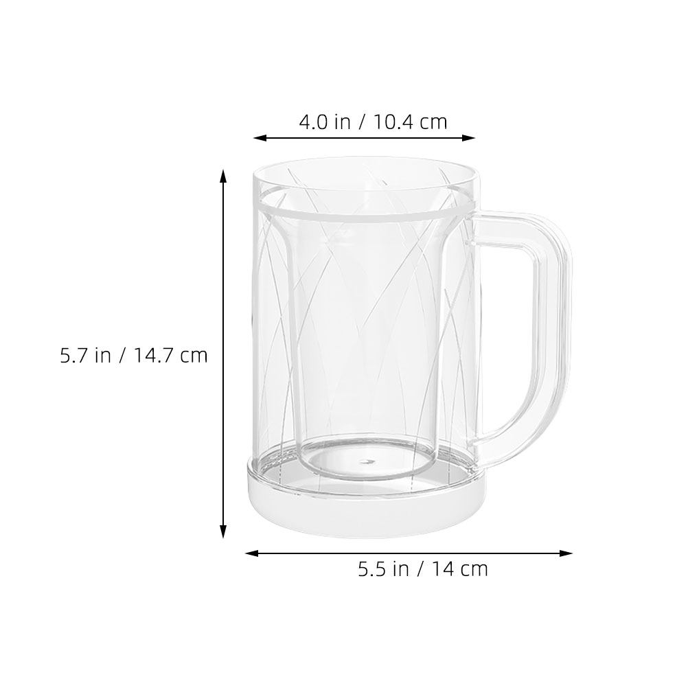 2개입 아이스 냉동 머그컵 이중벽 투명 플라스틱 프로스 - Double Wall Mug 리뷰 및 가격
