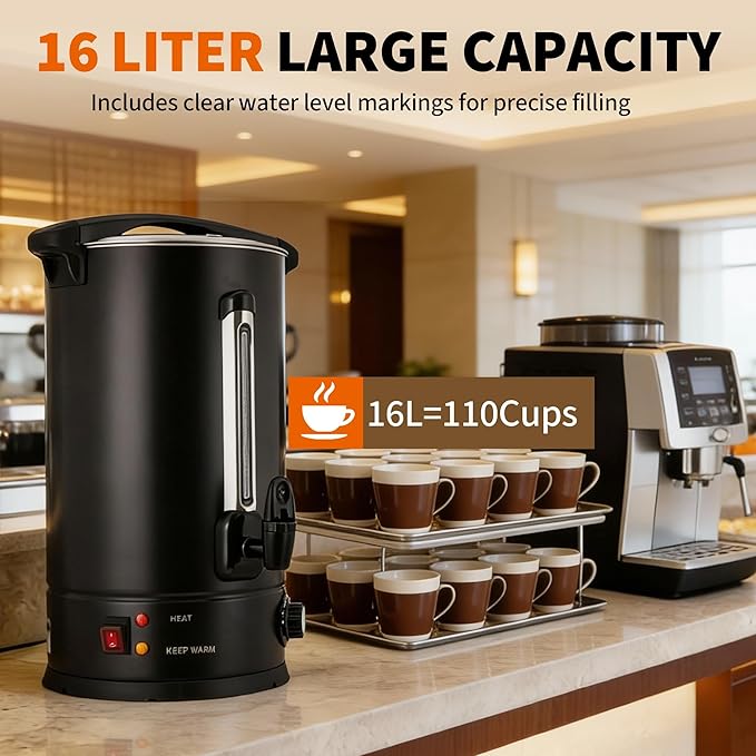 14/16 L컵 커피 용기, 상업용 커피 메이커 온수  - Coffee Tea Urn 리뷰 및 가격