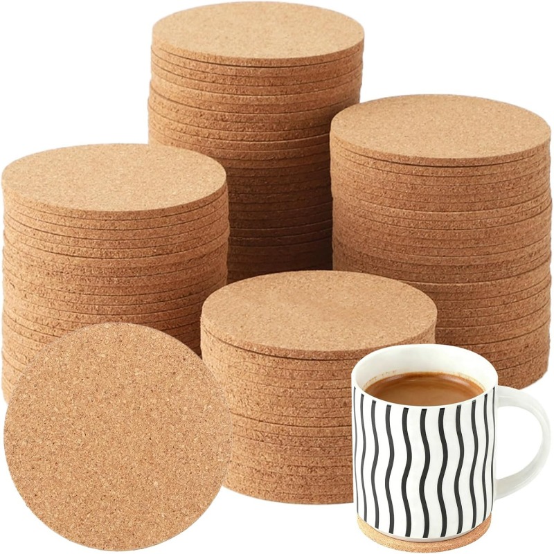 자연스러운 나무 원형 코르크 컵받침 DIY 원형 공예  - Coffee Tea Holders 리뷰 및 가격