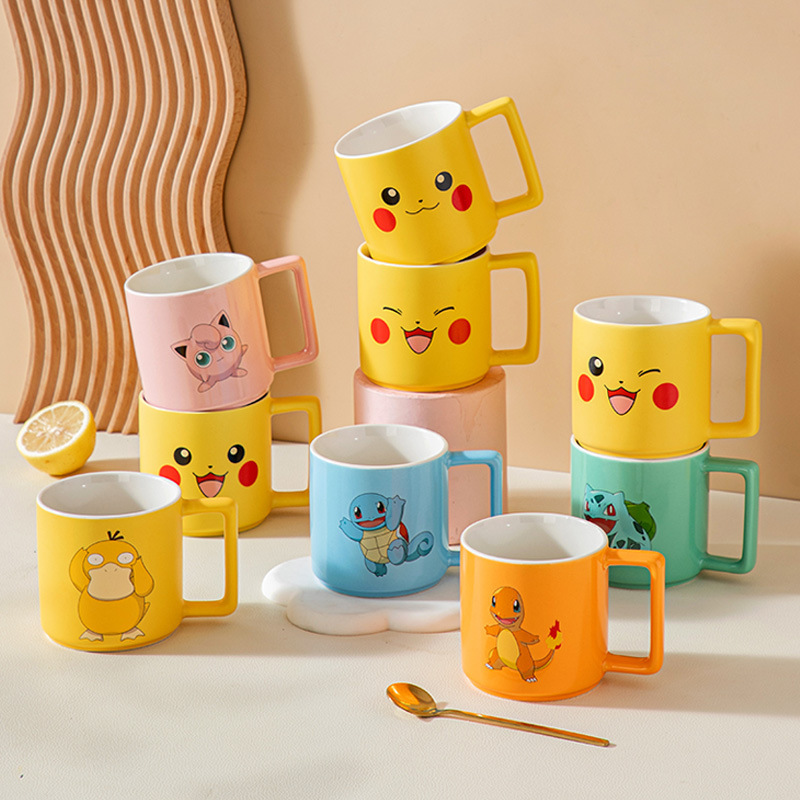 새로운 만화 포켓몬 피카추 머그잔 아침 우유 컵 귀여운 - Coffee Tea Shop 리뷰 및 가격