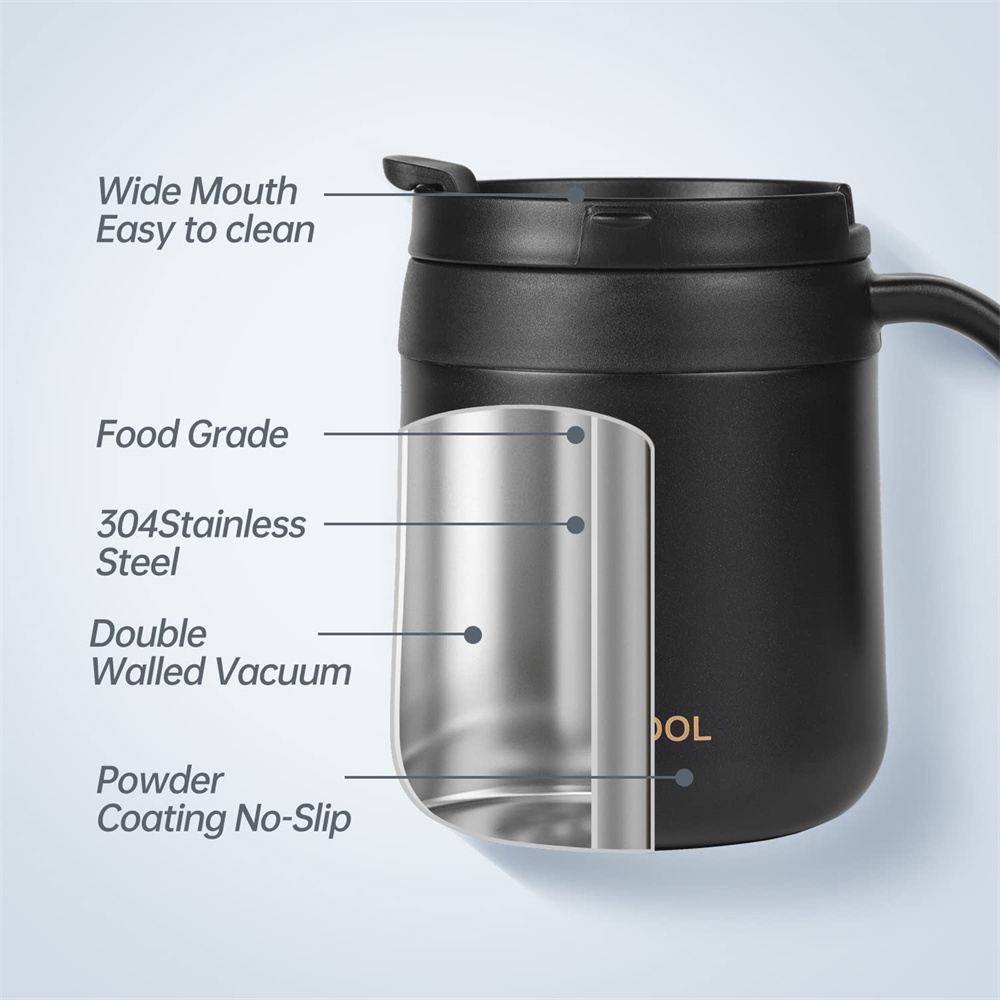 350/500ml 손잡이가있는 절연 커피 머그잔 스테인 - Coffee Tea Exchange 리뷰 및 가격