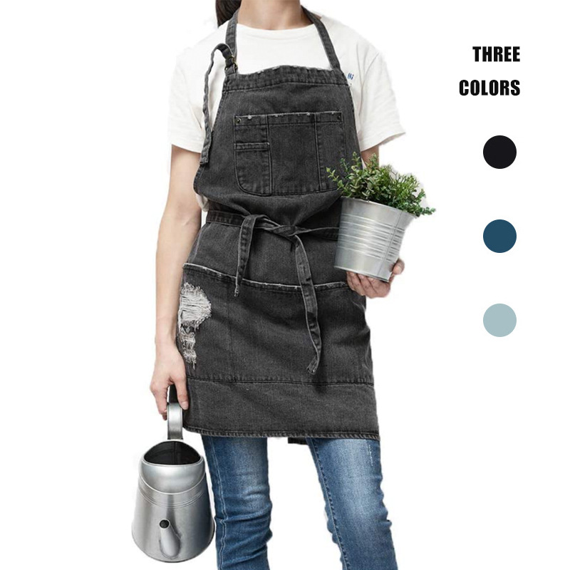 일본 워시 코튼 데님 앞치마, 확대 커피 숍 밀크 티  - Coffee Tea For Garden 리뷰 및 가격