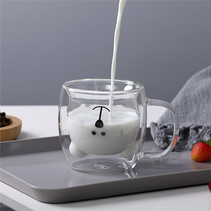 A76I-귀여운 곰돌이 디자인 2팩 이중벽 보온 유리  - Double Wall Mug 리뷰 및 가격