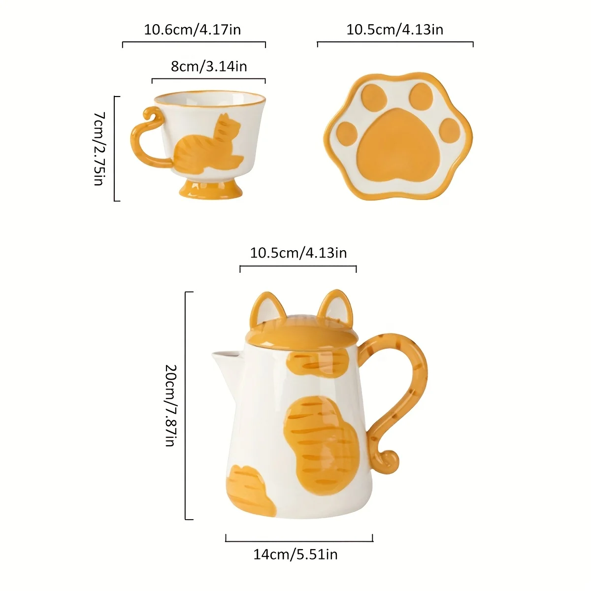세라믹 크리에이티브 고양이 차 세트 귀여운 홈 테이블웨 - Coffee Tea Room 리뷰 및 가격
