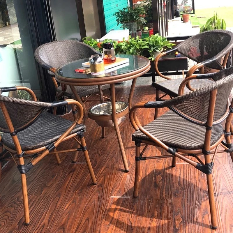 야외 정원 라탄 마당 라탄 티 테이블 의자 세트 카페  - Coffee Tea For Garden 리뷰 및 가격