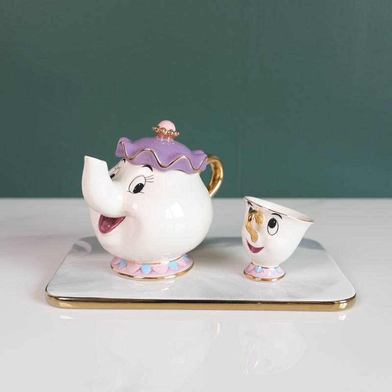 뜨거운 차 주전자 만화 미녀와 야수 커피 포트 머그컵  - Coffee Tea Shop 리뷰 및 가격