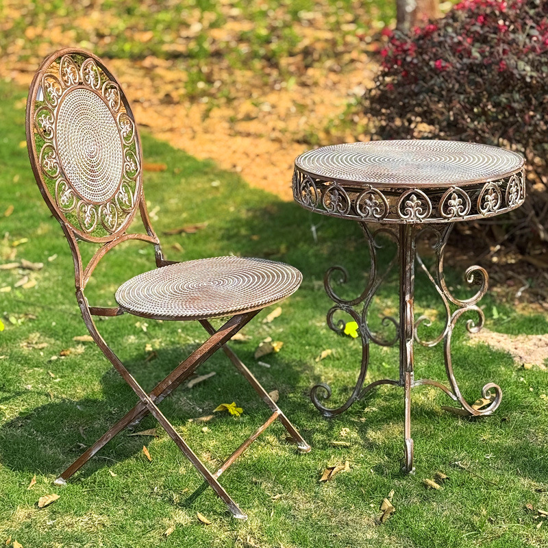 유럽풍 레트로 단조 철제 테이블과 의자, 심플하고 빈티 - Coffee Tea For Garden 리뷰 및 가격