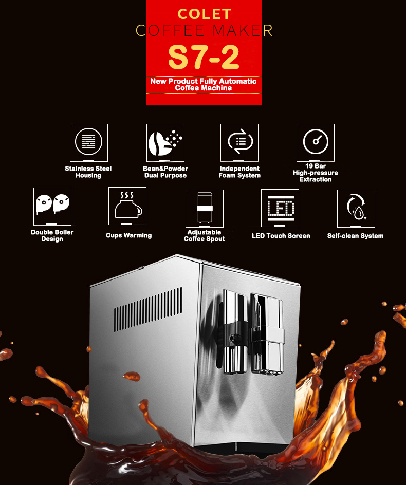 신제품 S7-2 스테인리스 스틸 하우징 원터치 카푸치노 - Coffee & Tea Maker Machine 리뷰 및 가격