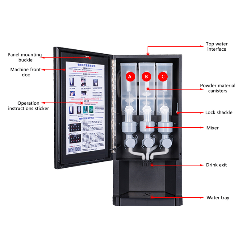 E-30SW 자동 인스턴트 커피 머신 상업용 밀크티 자 - Coffee Tea Vending Machine For Office 리뷰 및 가격