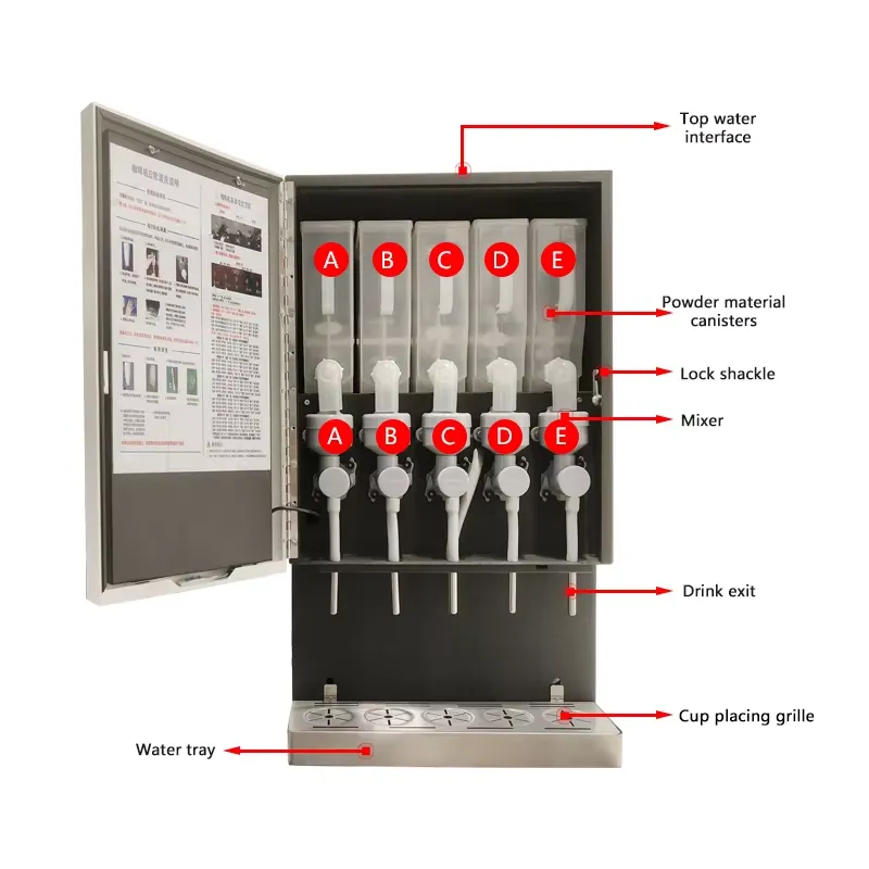 50SCW-12L 아이스 커피 자판기 상업용 인스턴트  - Coffee Tea Vending Machine For Office 리뷰 및 가격