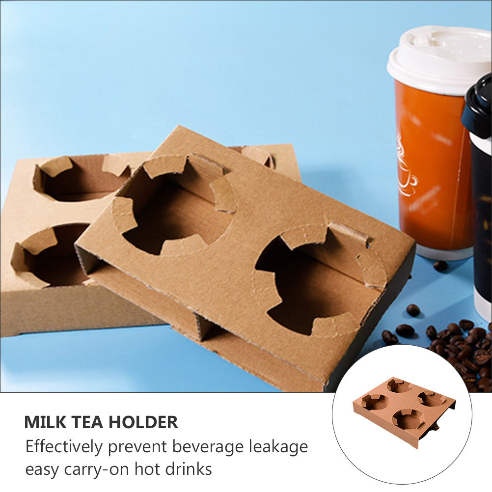 10Pcs 친환경 생분해성 종이 음료 캐리어 트레이 커 - Coffee Tea Holders 리뷰 및 가격