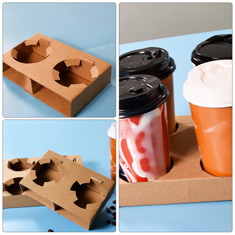 10Pcs 친환경 생분해성 종이 음료 캐리어 트레이 커 - Coffee Tea Holders 리뷰 및 가격