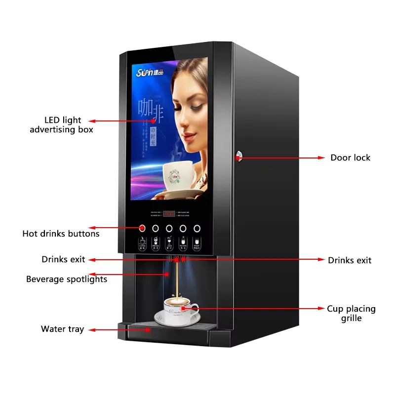 E30SW 인스턴트 커피 머신 자동 밀크티 자판기 온수 - Coffee Tea Vending Machine For Office 리뷰 및 가격