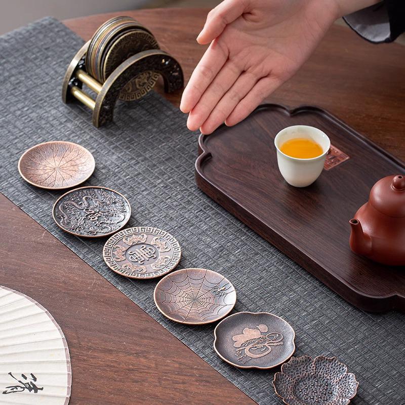 합금 코스터 단열 코스터 차 세트 컵 홀더 커피 컵 매 - Coffee Tea Holders 리뷰 및 가격