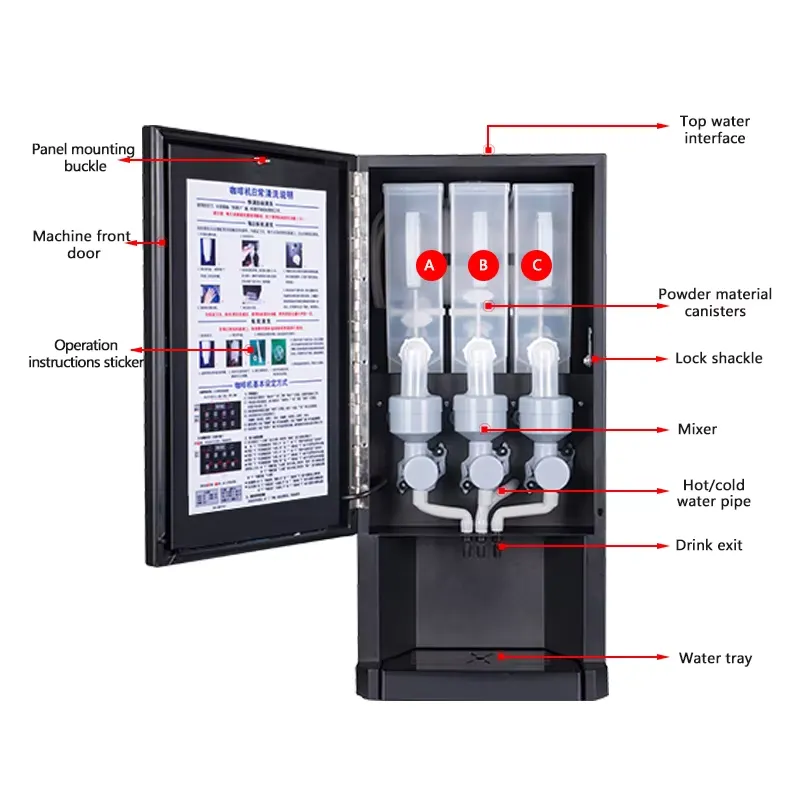 30SCW-8 자동 커피 머신 인스턴트 밀크티 자판기  - Coffee Tea Vending Machine For Office 리뷰 및 가격