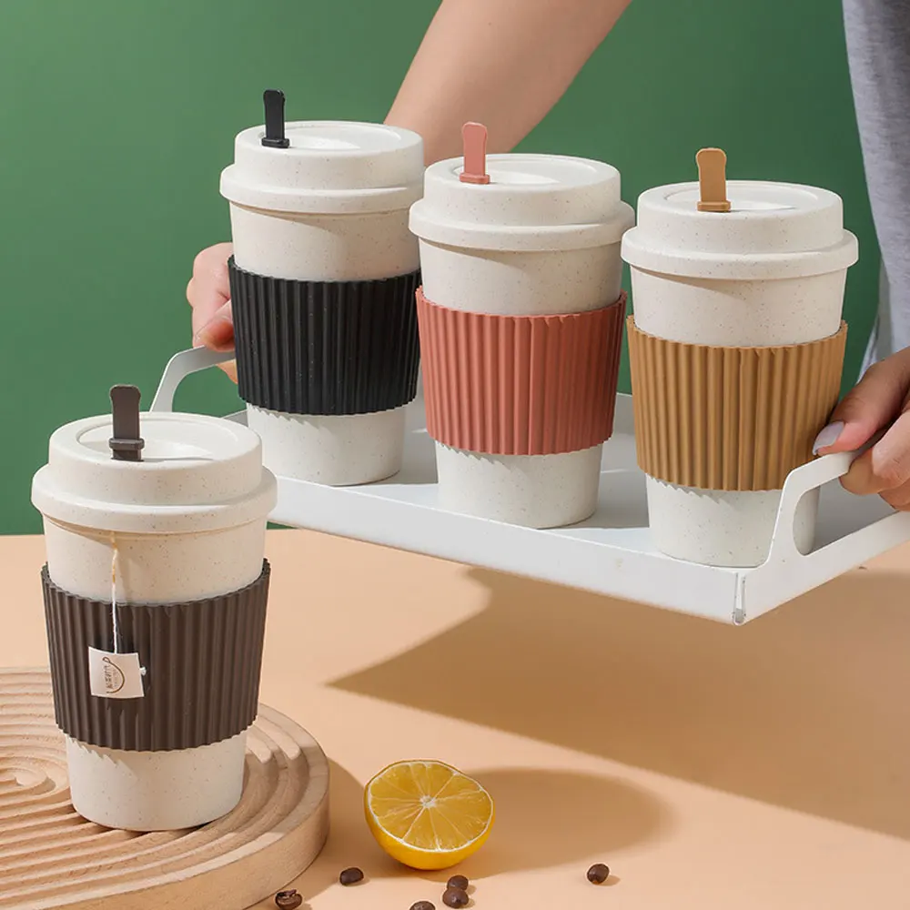 뚜껑이있는 450ML 커피 컵 밀짚 재사용 가능한 휴대 - Coffee Tea Exchange 리뷰 및 가격
