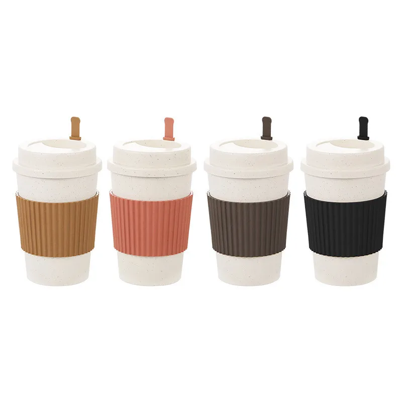 뚜껑이있는 450ML 커피 컵 밀짚 재사용 가능한 휴대 - Coffee Tea Exchange 리뷰 및 가격