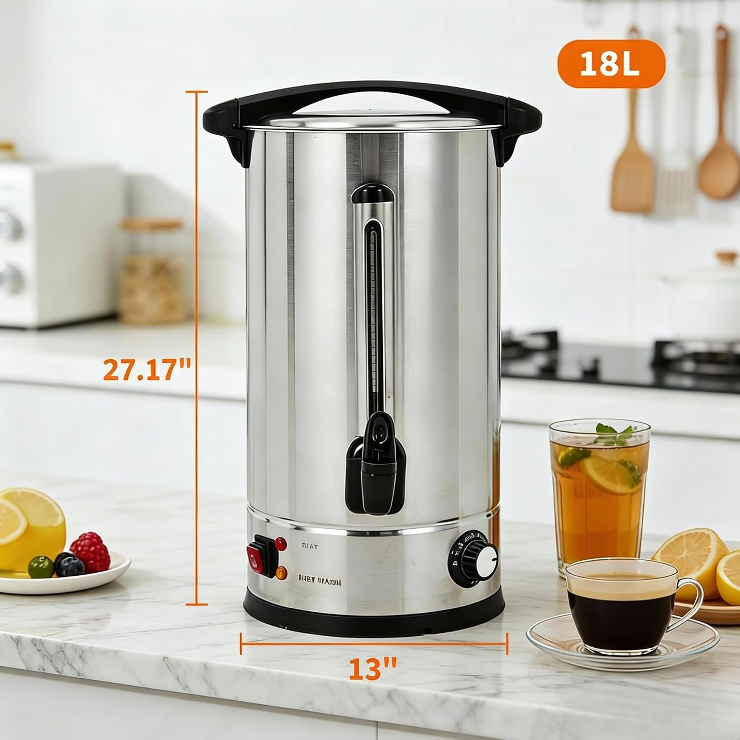 Tacleekii 18L 상업용 커피 디스펜서, 빠른  - Coffee Tea Urn 리뷰 및 가격
