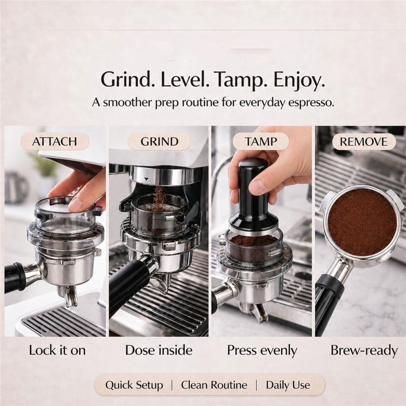 B51CNEW! 트위스트-락 포타필터 깔때기 54mm  - Breville Espresso Barista Express 리뷰 및 가격