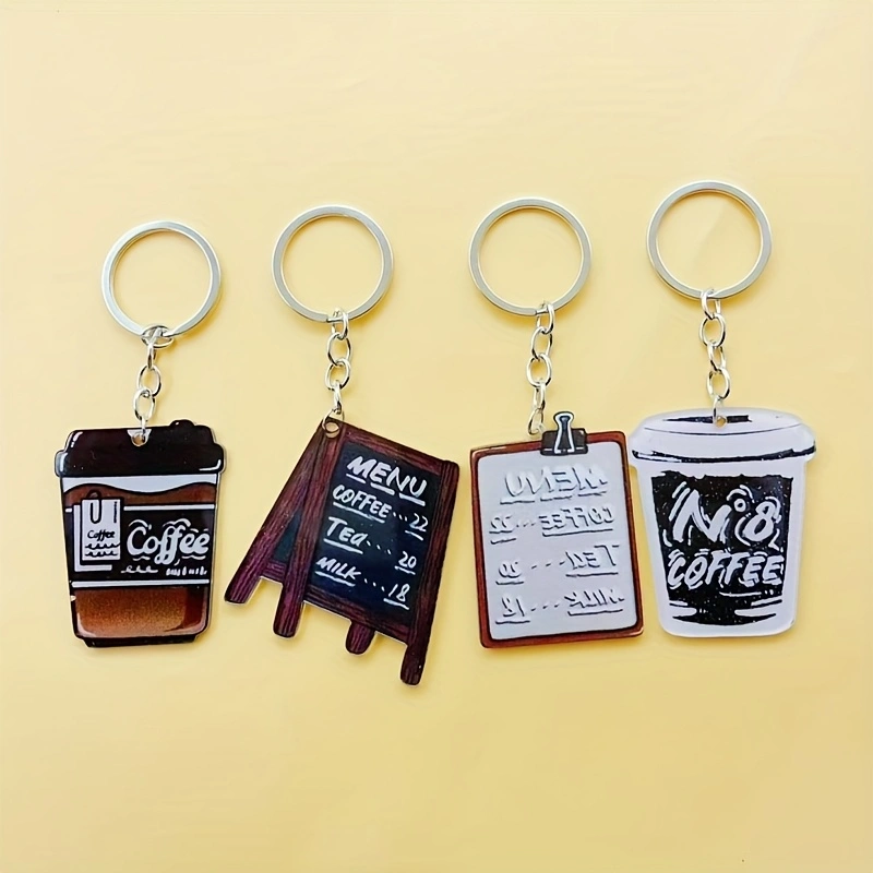 8개 아크릴 커피컵 열쇠고리, 여성용 참신한 파티 선물 - Coffee & Tea Maker Machine 리뷰 및 가격